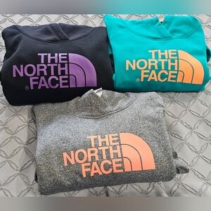 North face bundle of three hoodies size M